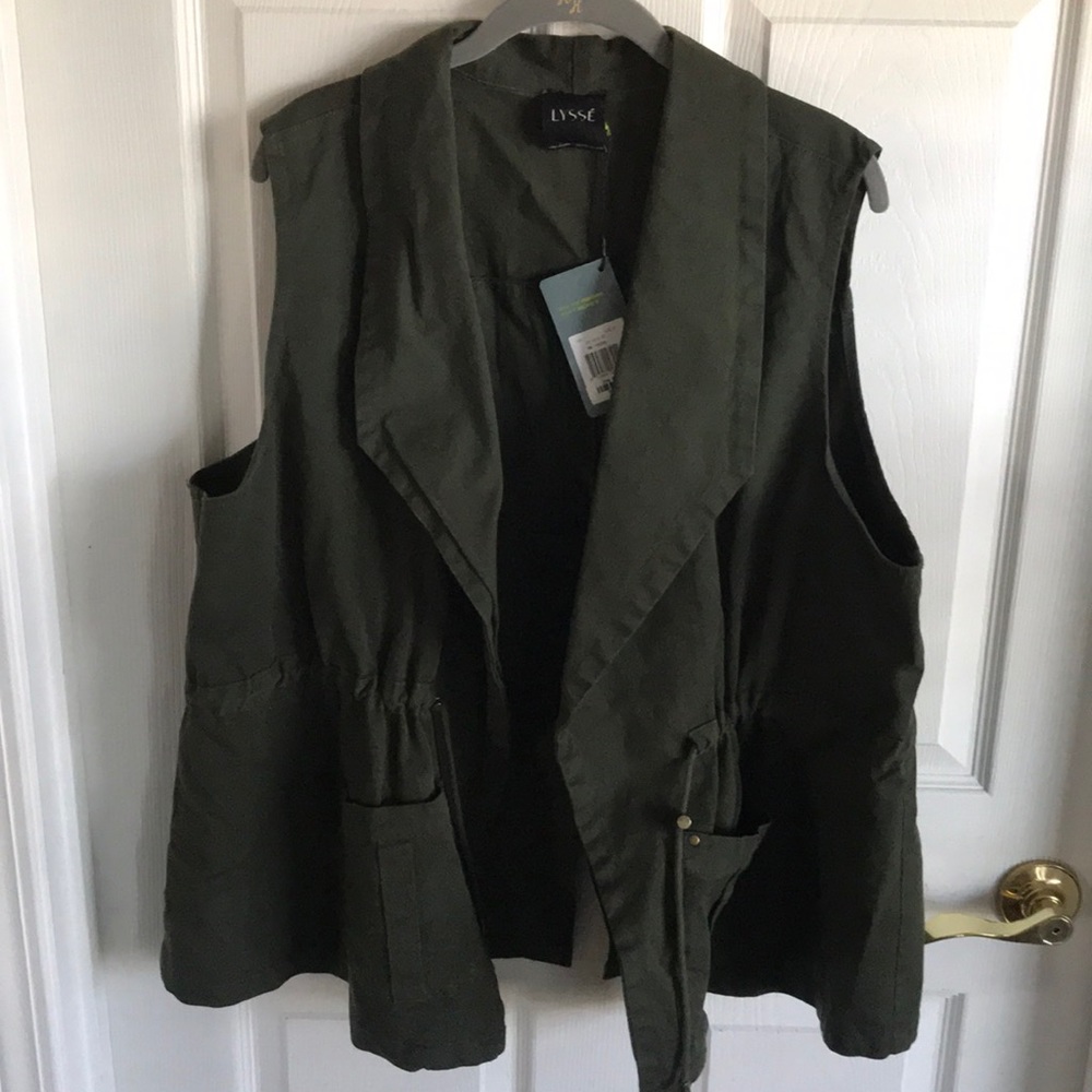 Lysse Olive Vest New with tags!!! Size 3x